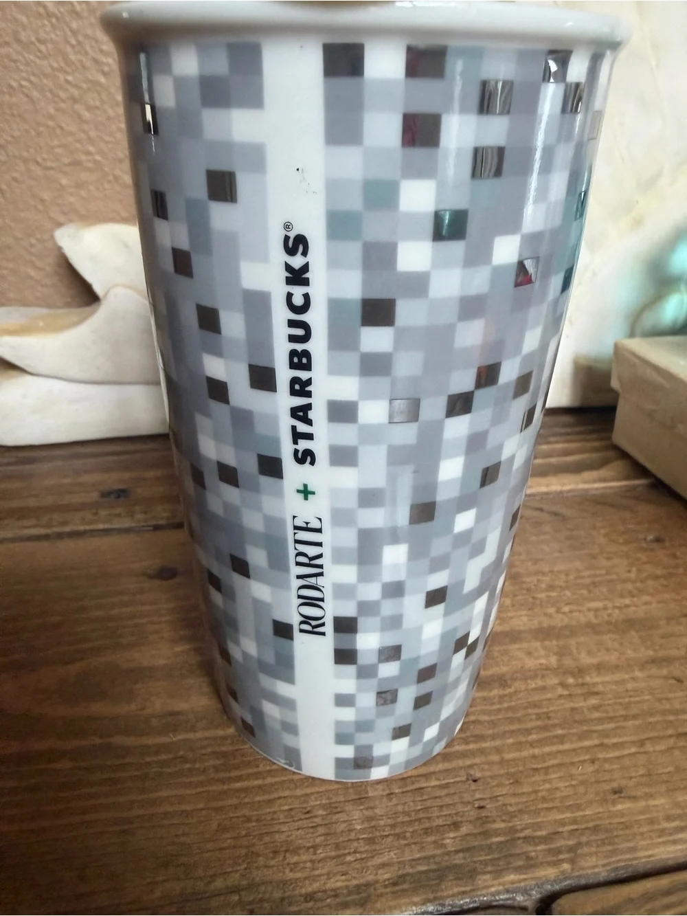 Starbucks 2012 Rodarte Pixel Ceramic Coffee Tumbler